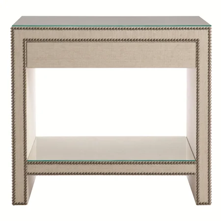 Weston Nightstand with Drawer and Nailhead Trim
